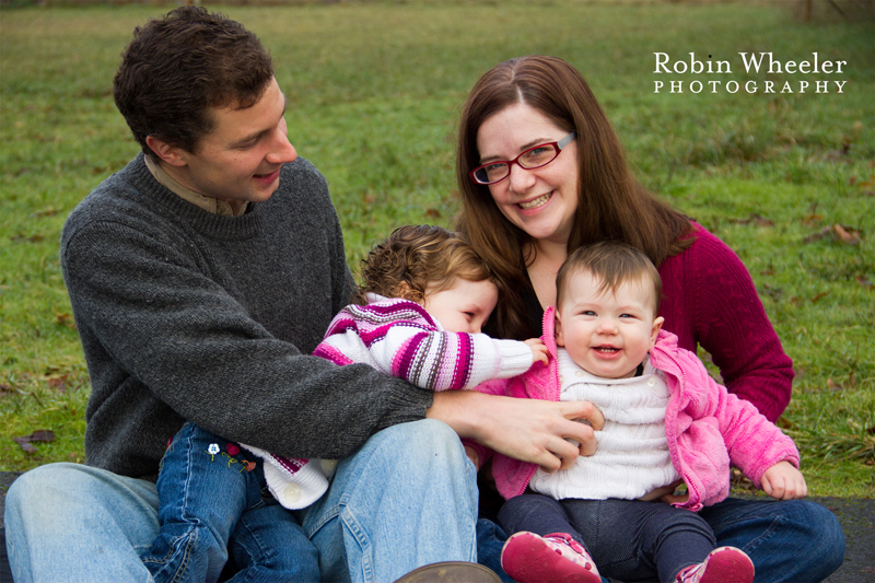 Parents tickling child, Dallas, Oregon