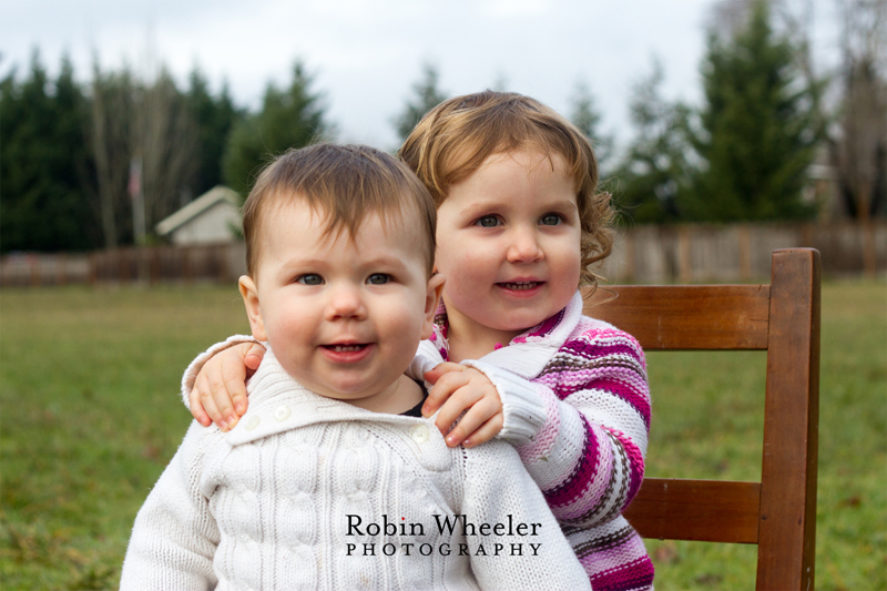 Toddler and baby sisters, Dallas, Oregon