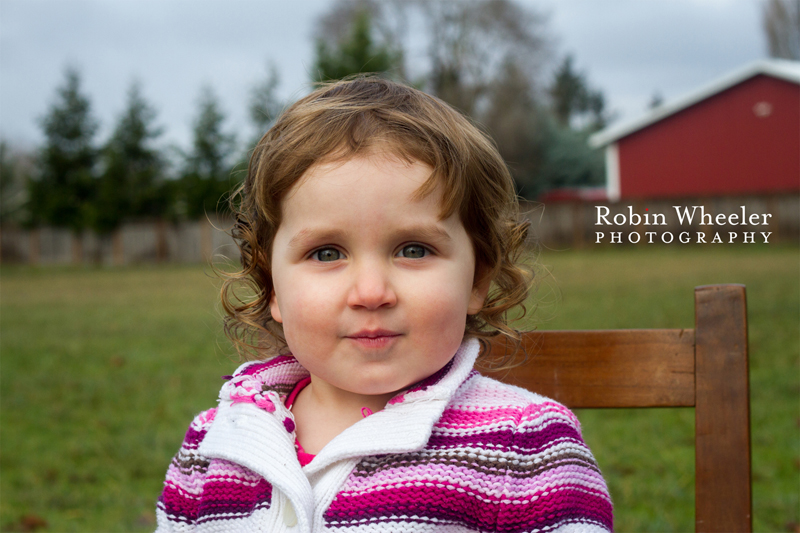 Toddler sitting on a chair, Dallas, Oregon