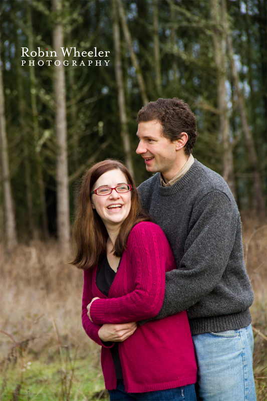 Couple hugging and laughing, Dallas, Oregon