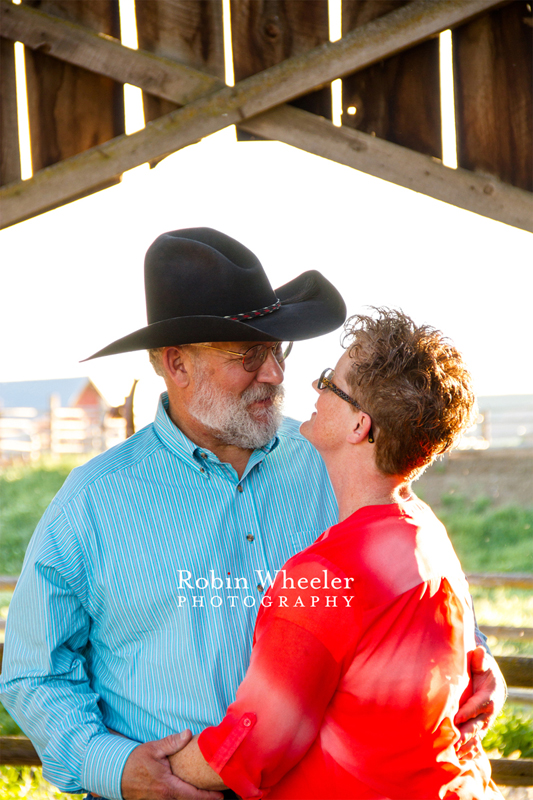 Photo of a couple in a barn, Payette, Idaho