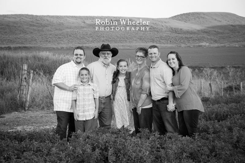 Photo of a family in a field, Payette, idaho