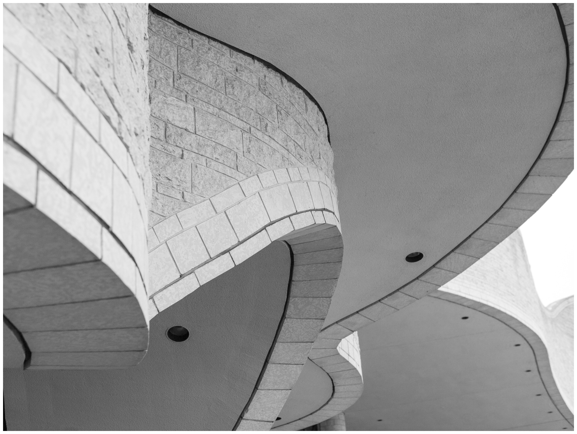 Abstract photo of the exterior of the Canadian Museum of History, Gatineau Quebec