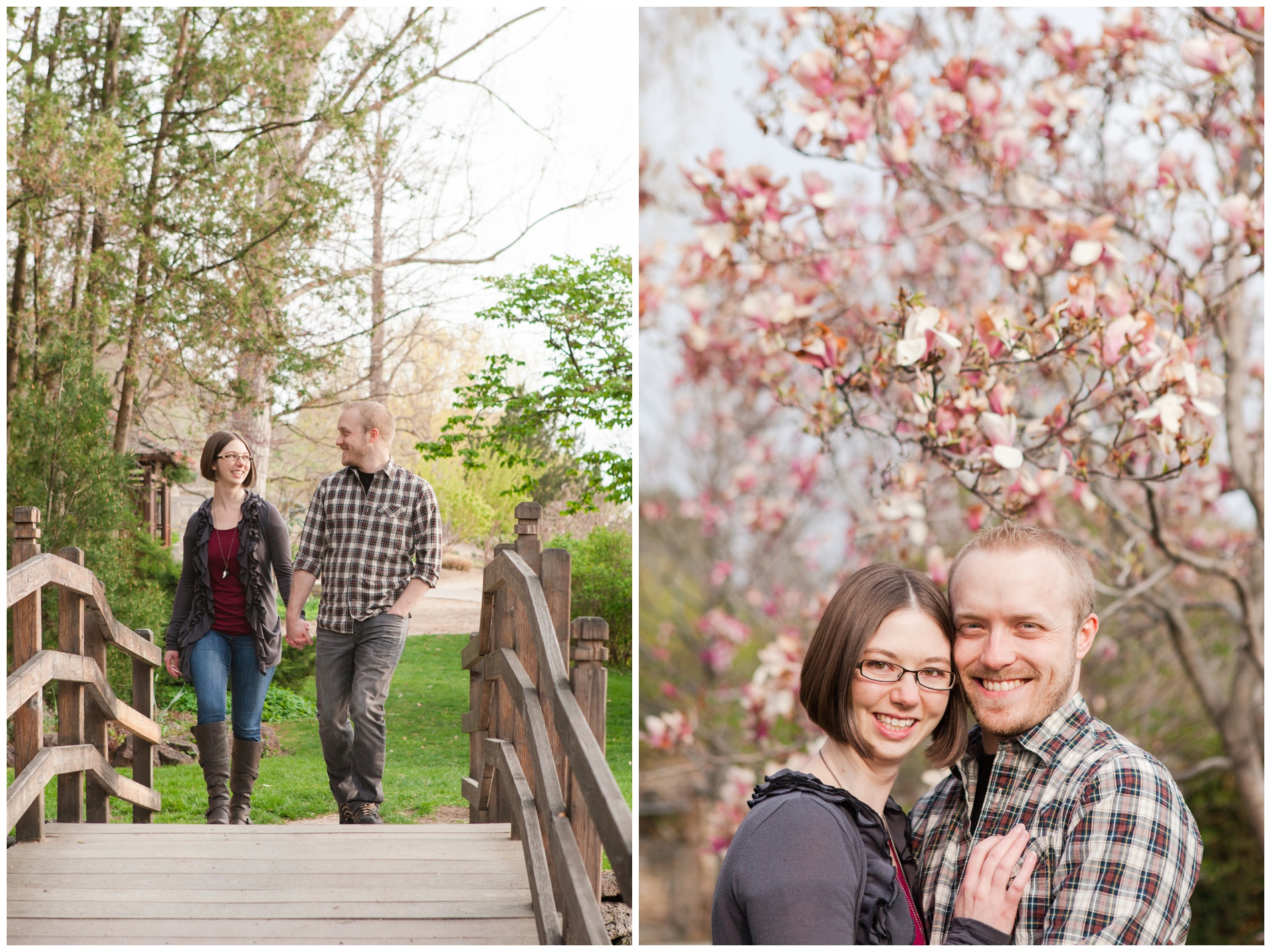 Couple's portraits at the Idaho Botanical Gardens