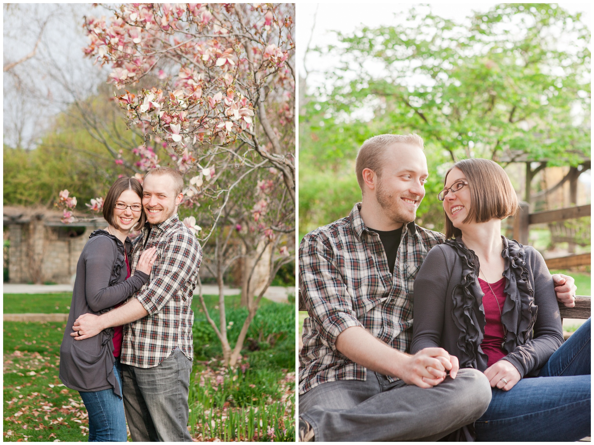 Couple's portraits at the Idaho Botanical Gardens