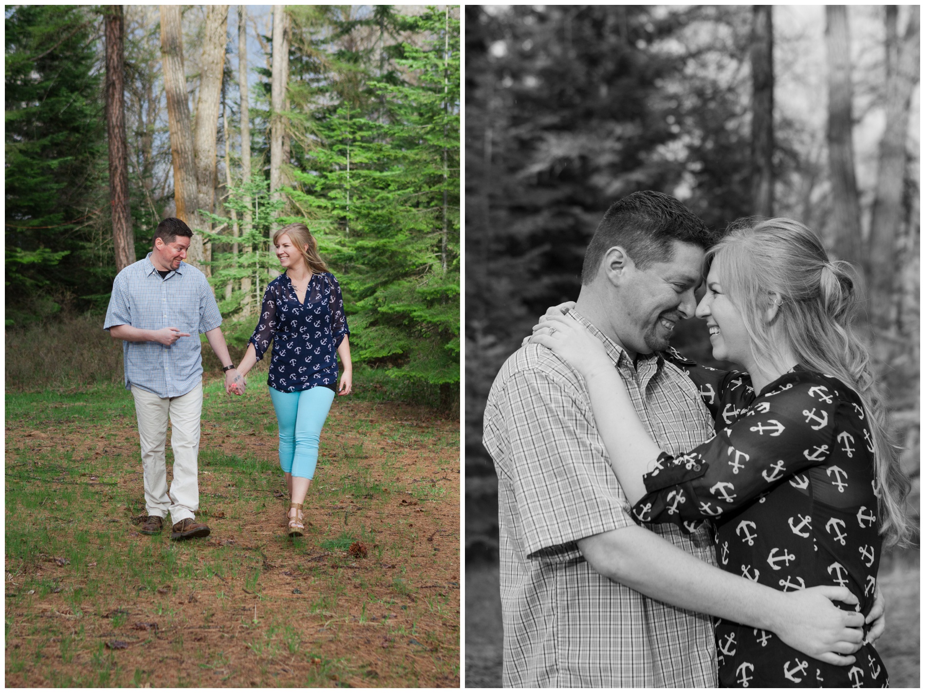 Engagement photos taken near the foot of the mountains in Baker City, Oregon.