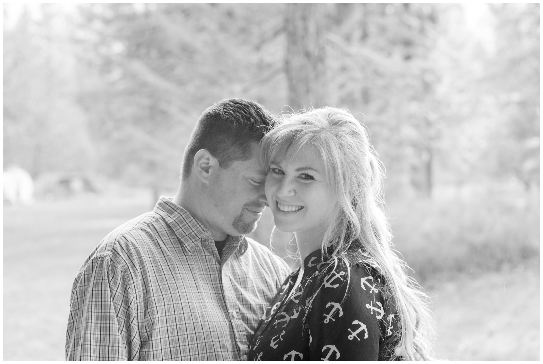 Engagement photos taken near the foot of the mountains in Baker City, Oregon.