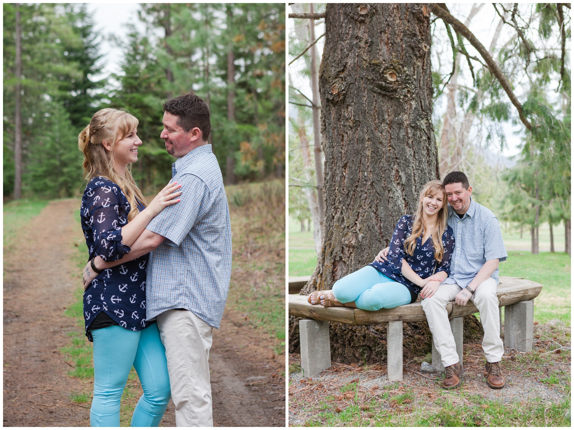 Engagement photos taken near the foot of the mountains in Baker City, Oregon.