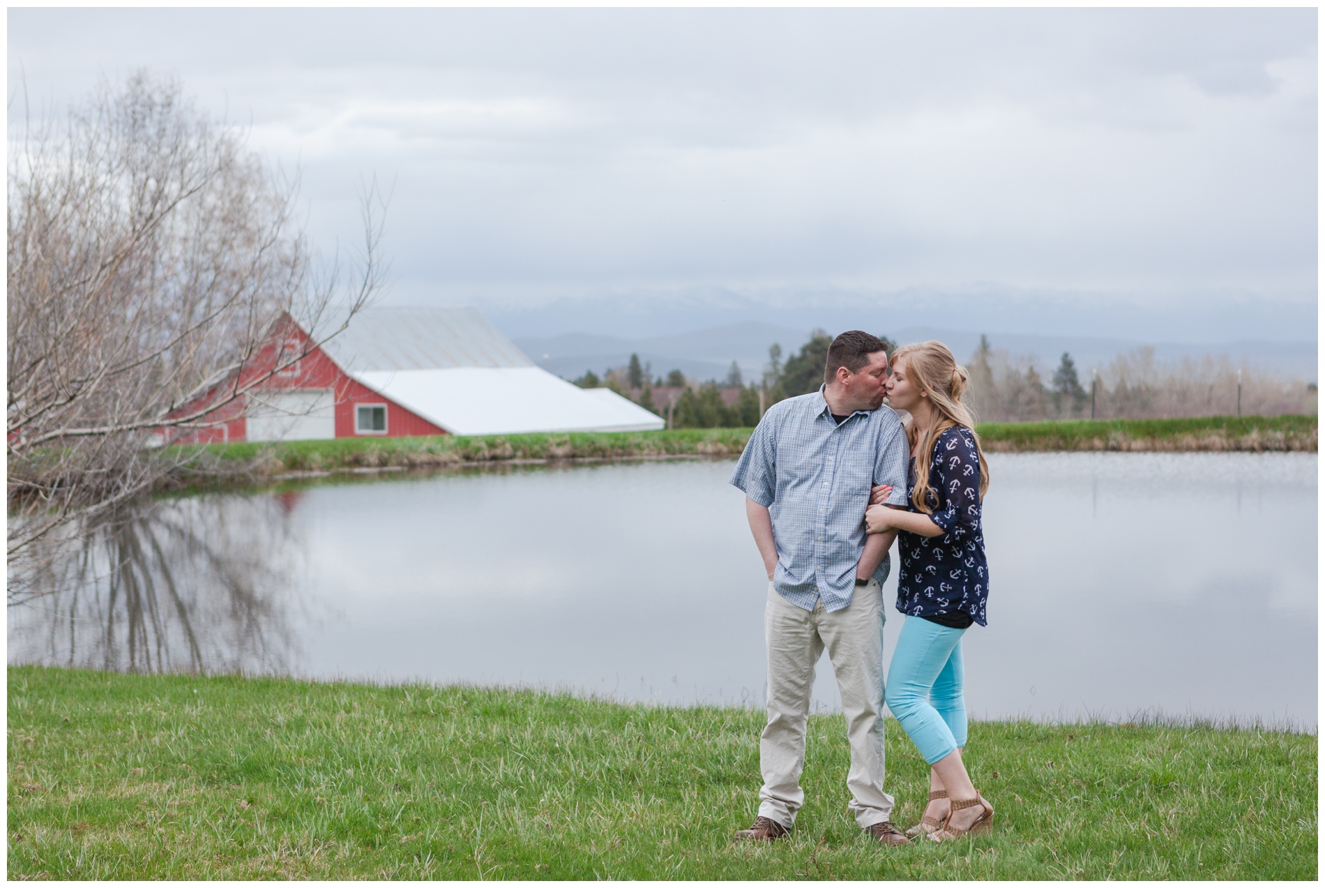 Engagement photos taken near the foot of the mountains in Baker City, Oregon.