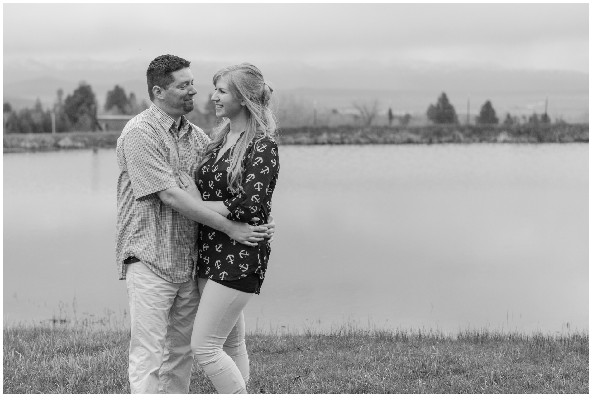 Engagement photos taken near the foot of the mountains in Baker City, Oregon.