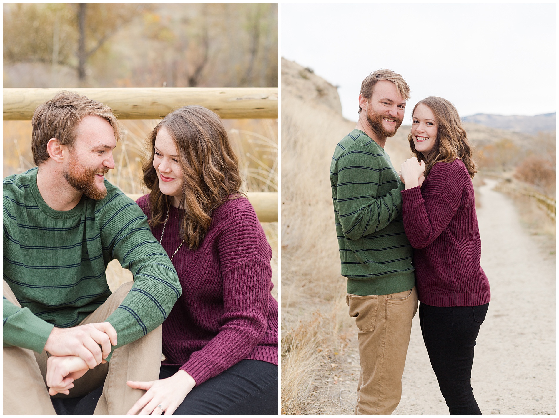 Fall engagement photos in Boise's Military Reserve | Robin Wheeler Photography