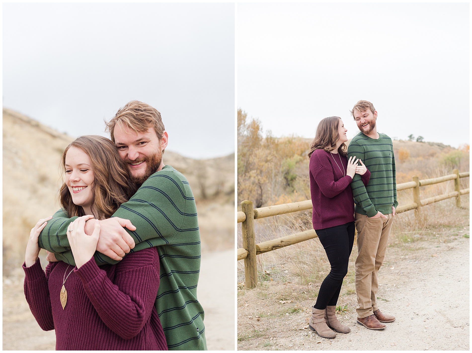 Fall engagement photos in Boise's Military Reserve | Robin Wheeler Photography