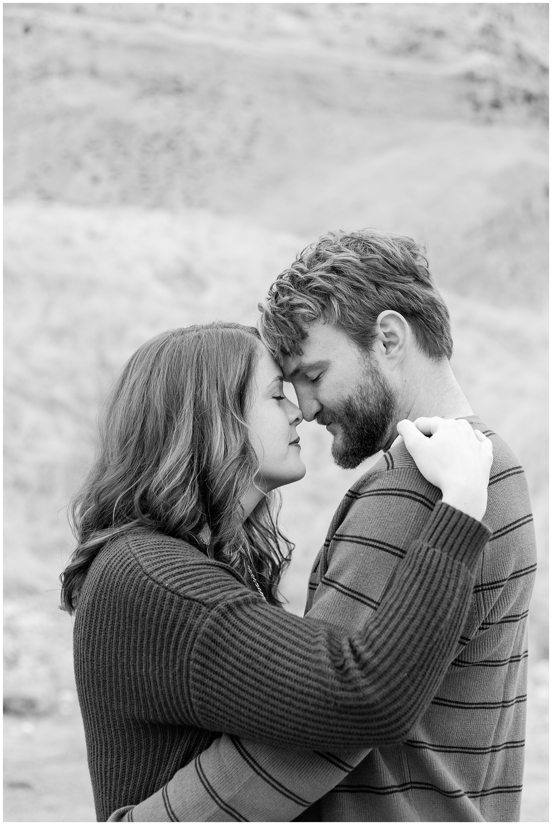 Engagement portraits at the Military Reserve in Boise, Idaho | Robin Wheeler Photography