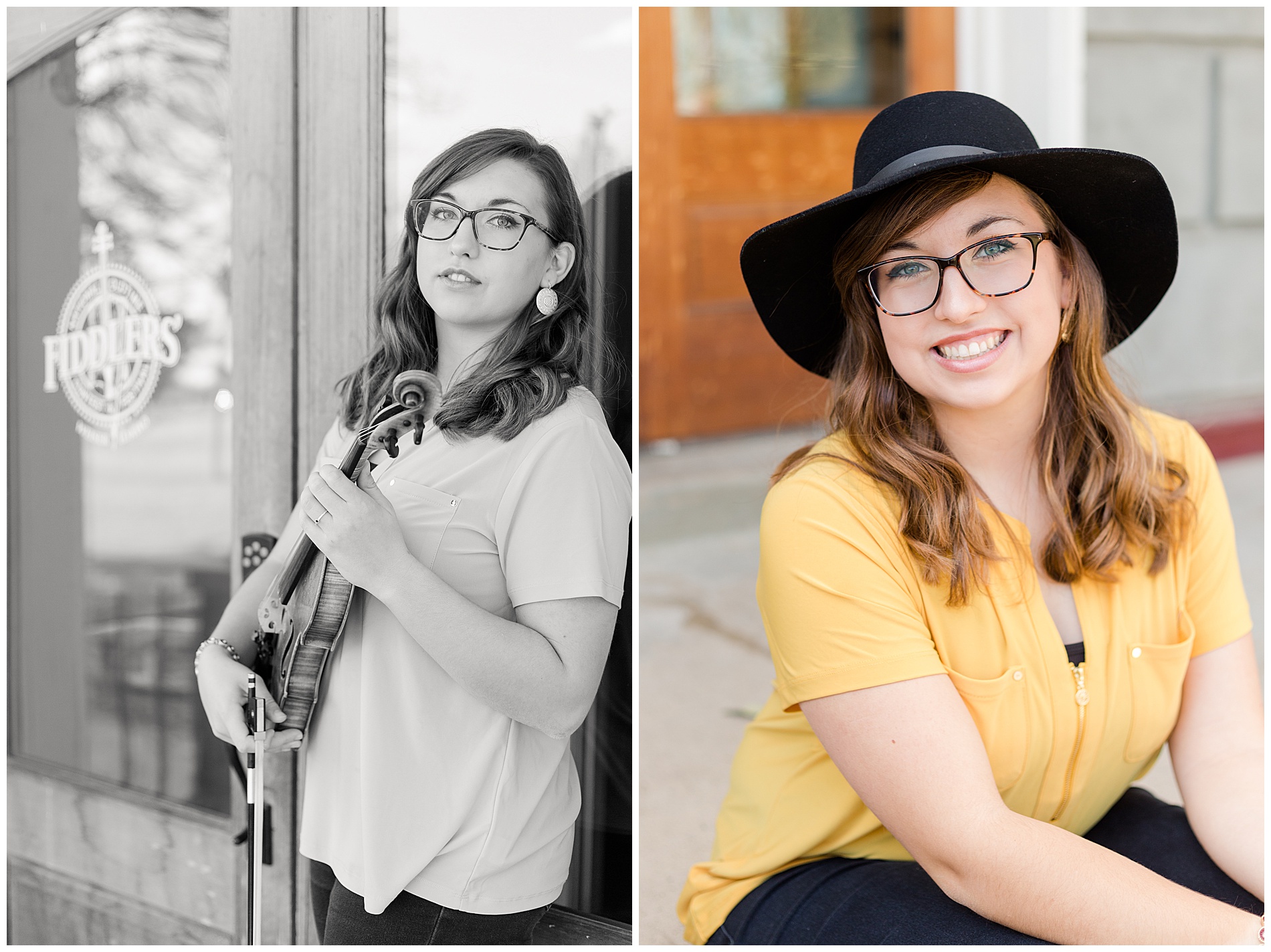 Senior photos with a violin in Weiser, Idaho | Robin Wheeler Photography