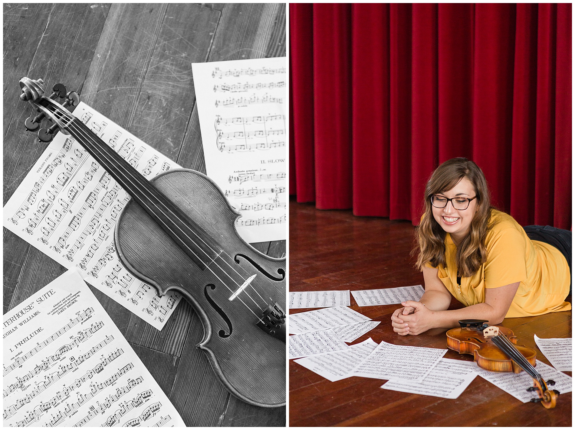 Senior photos with a violin in Weiser, Idaho | Robin Wheeler Photography