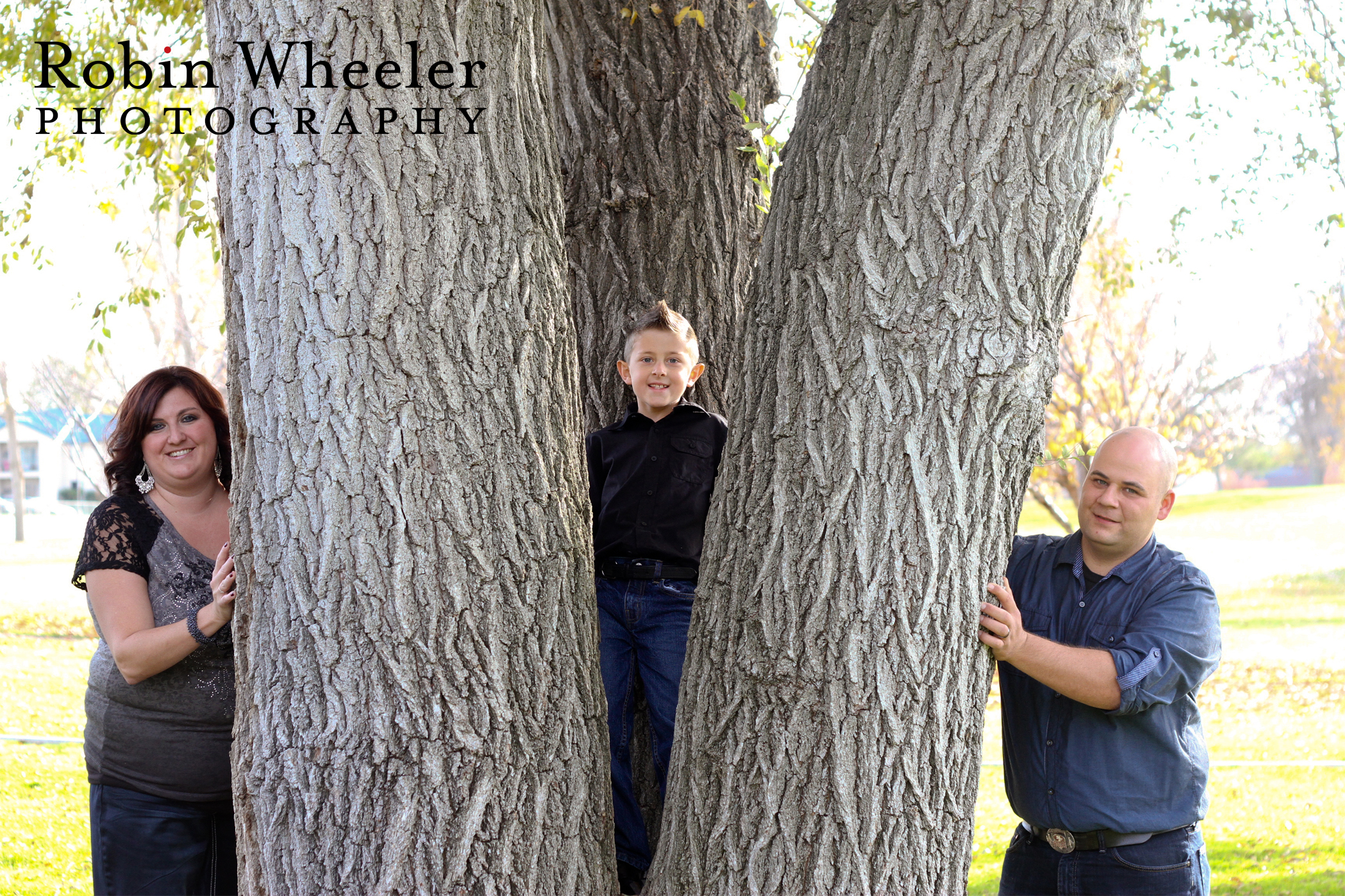 family in trees