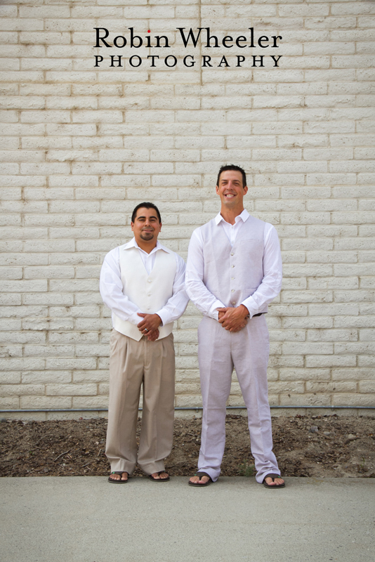 Traditional portrait of groom and best man, Ontario, Oregon