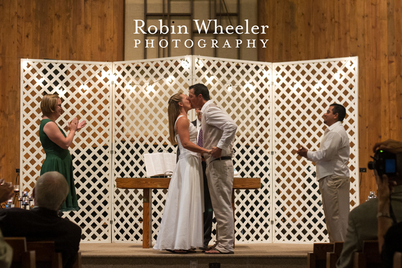 First kiss as husband and wife, Ontario, Oregon