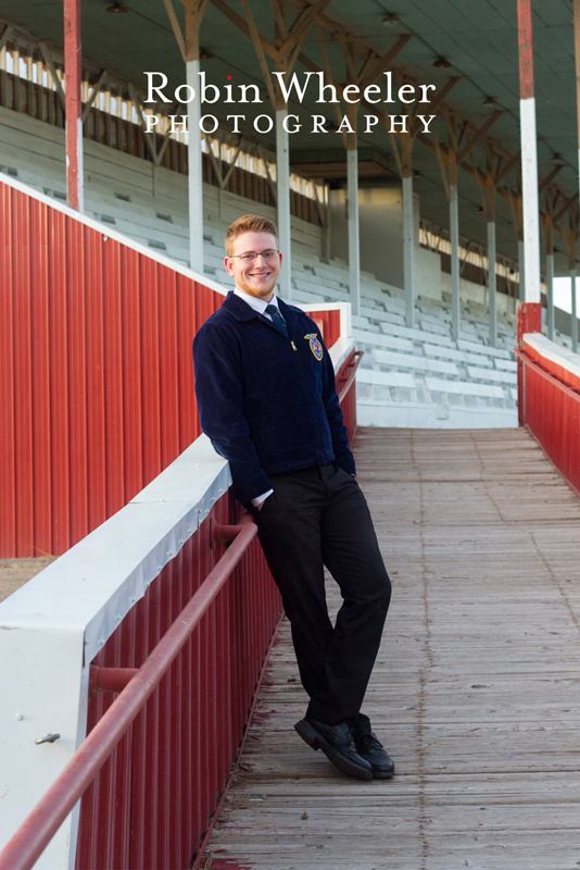 Photo of a high school senior at the Malheur County Fairgrounds in Ontario, Oregon