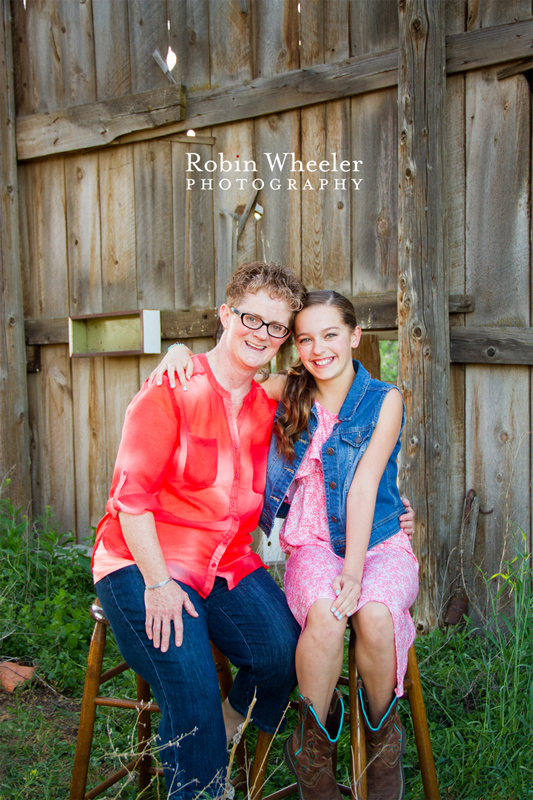 Portrait of a grandmother and granddaughter, Payette, Idaho