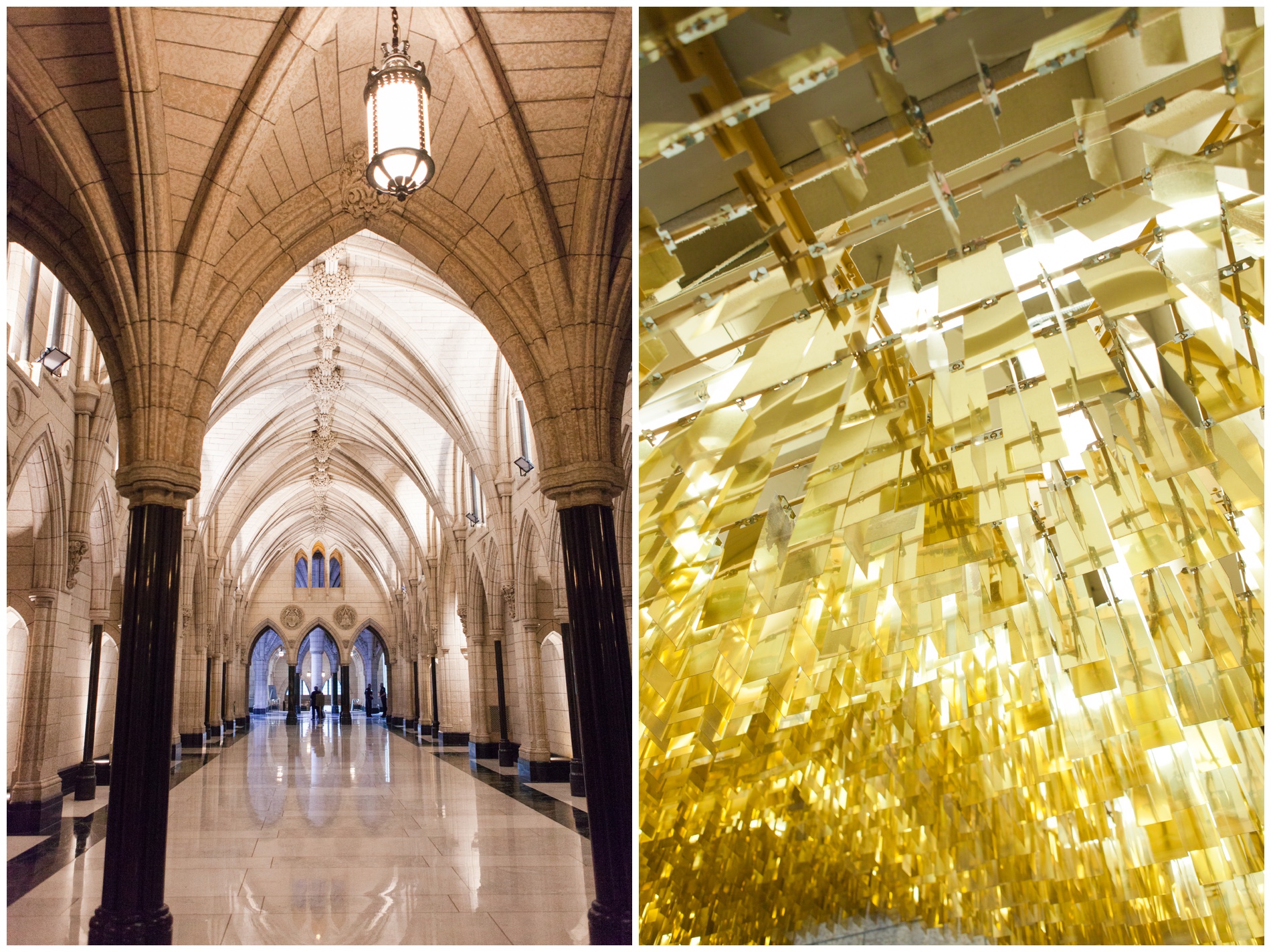 Hallways of Parliament and the Peace Tower observatory, Parliament, Ottawa Ontario