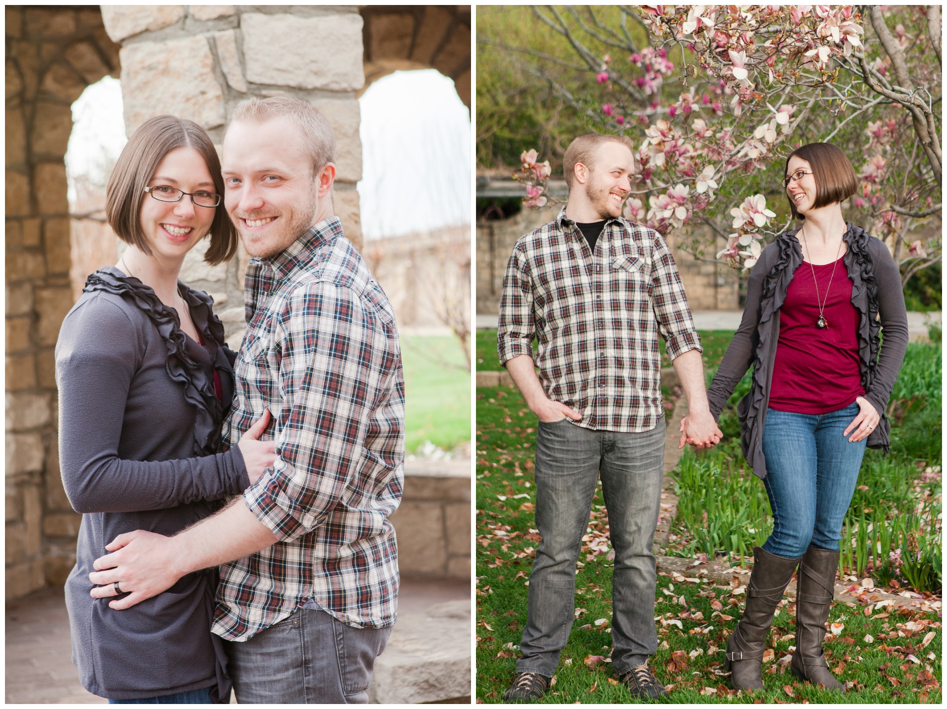 Couple's portraits at the Idaho Botanical Gardens