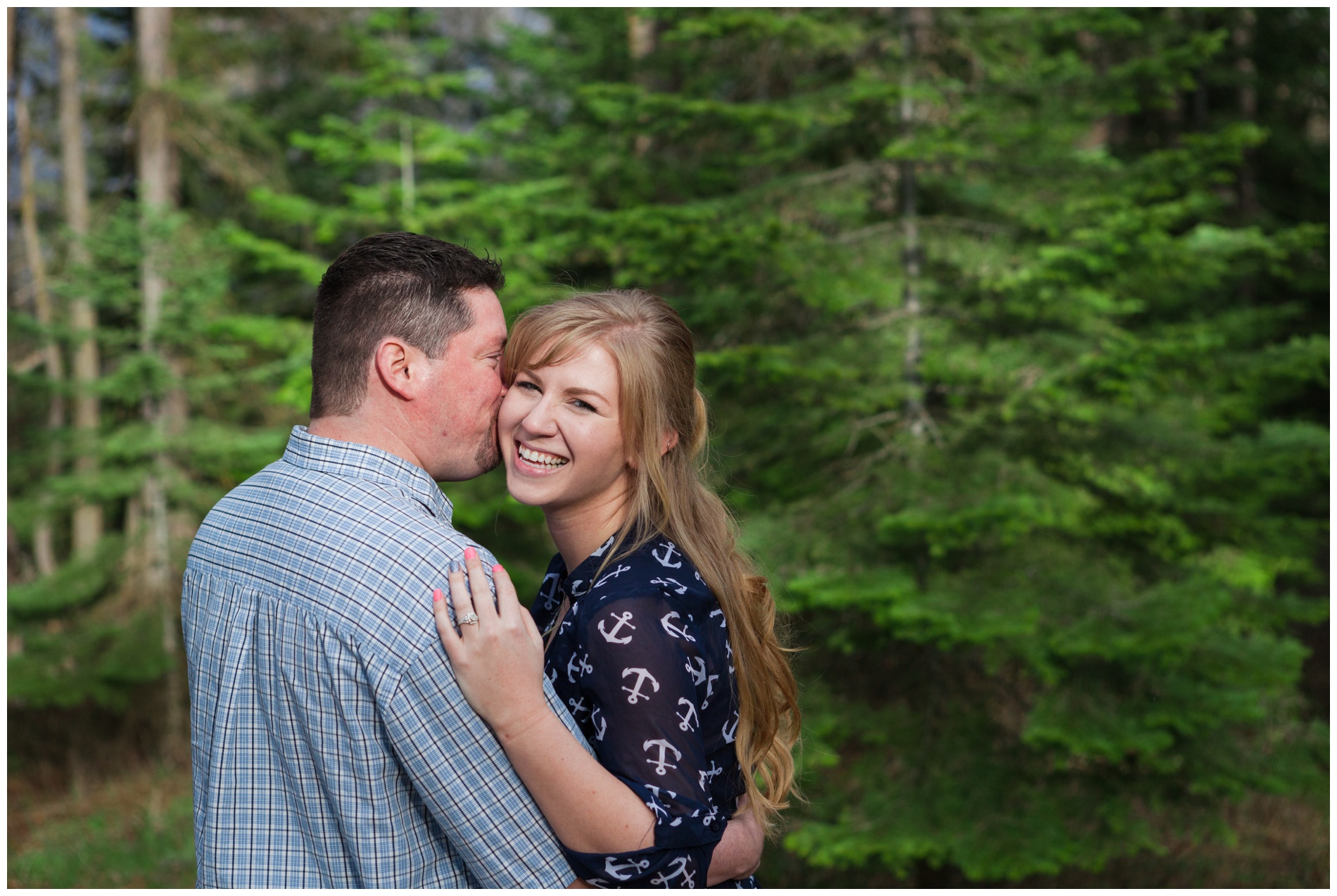 Engagement photos taken near the foot of the mountains in Baker City, Oregon.