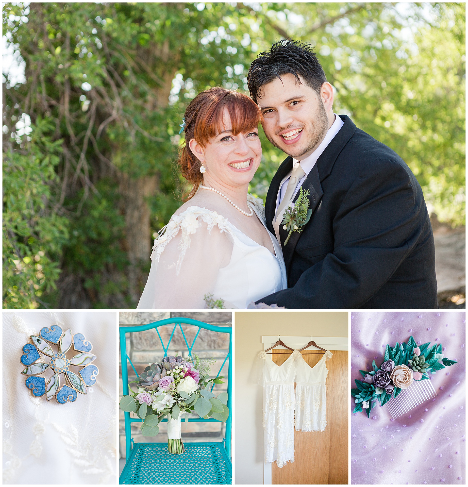 Purple teal and green succulent wedding | Idaho wedding photographer | Robin Wheeler Photography