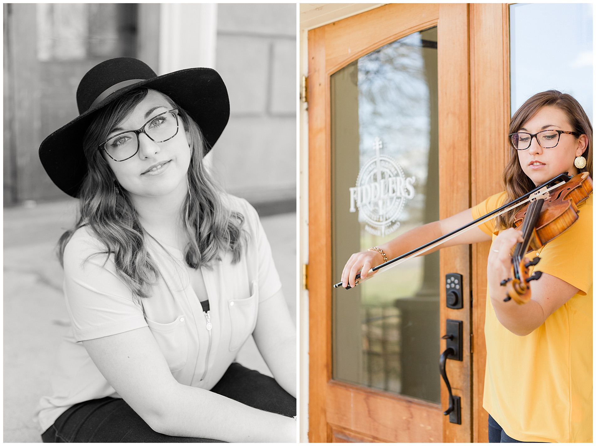 Senior photos with a violin in Weiser, Idaho | Robin Wheeler Photography