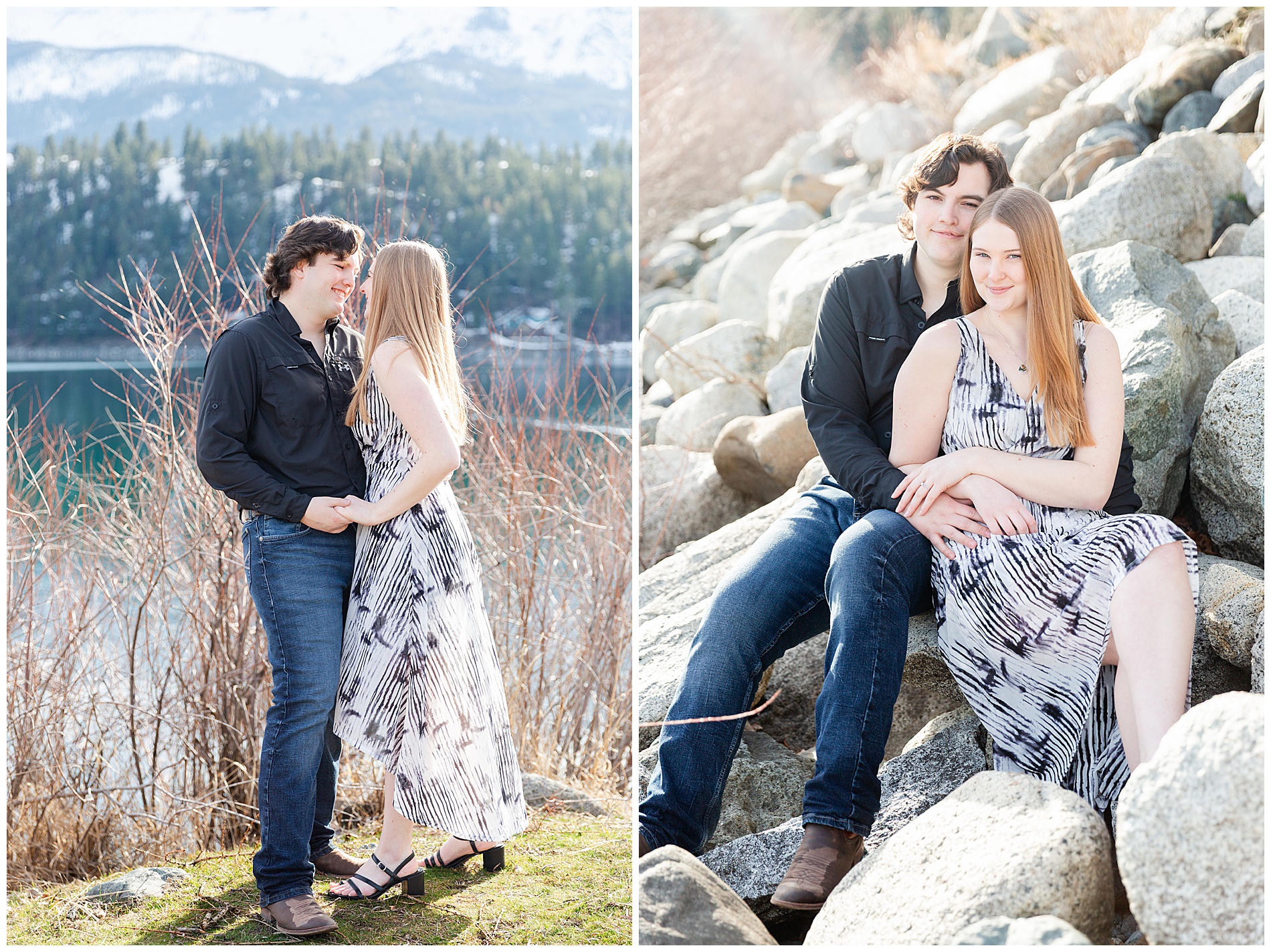 Engagement portraits taken near Joseph, Oregon