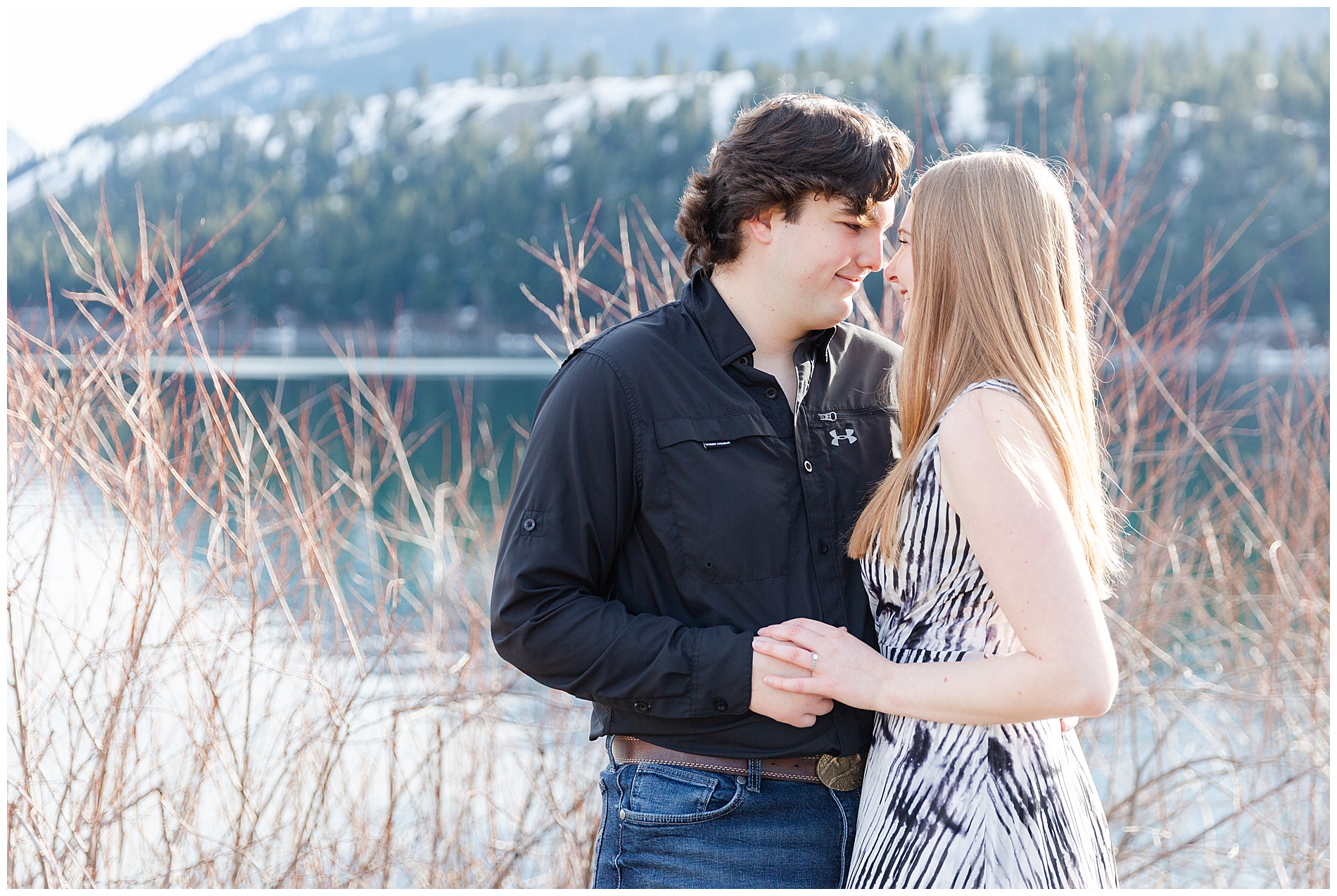 Wallowa Lake engagement picture