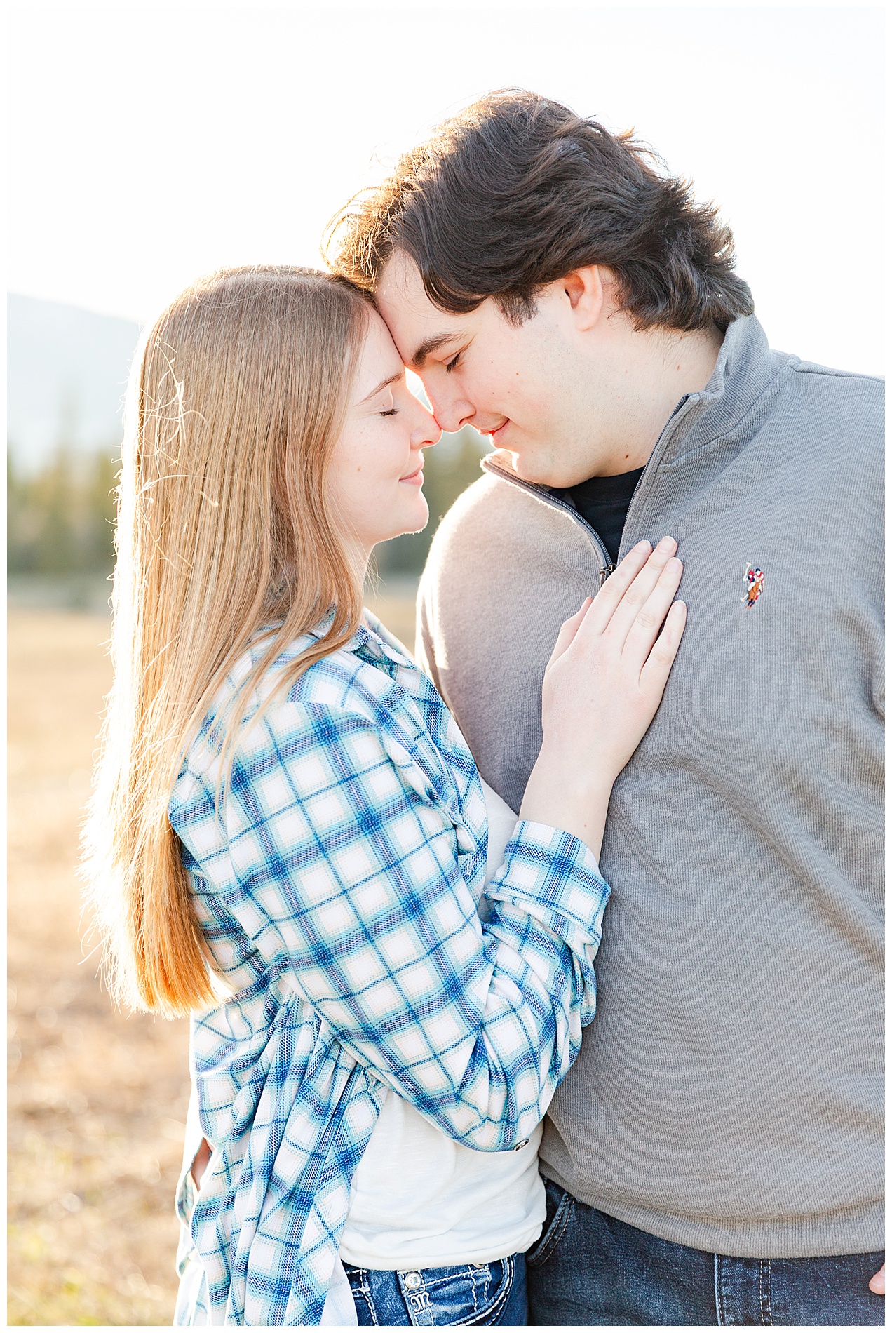 A tender moment between the couple