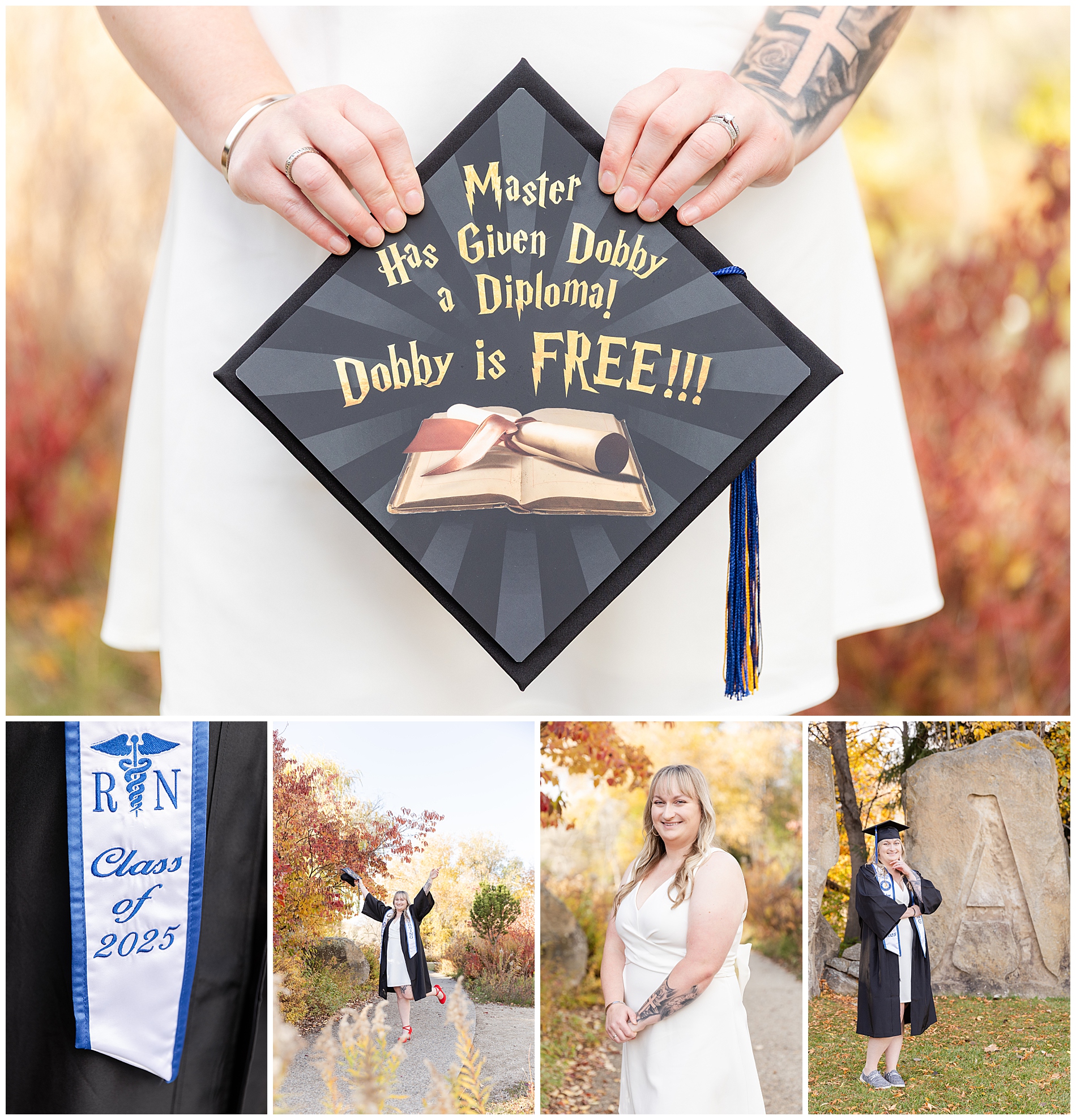 Collage of college graduation images