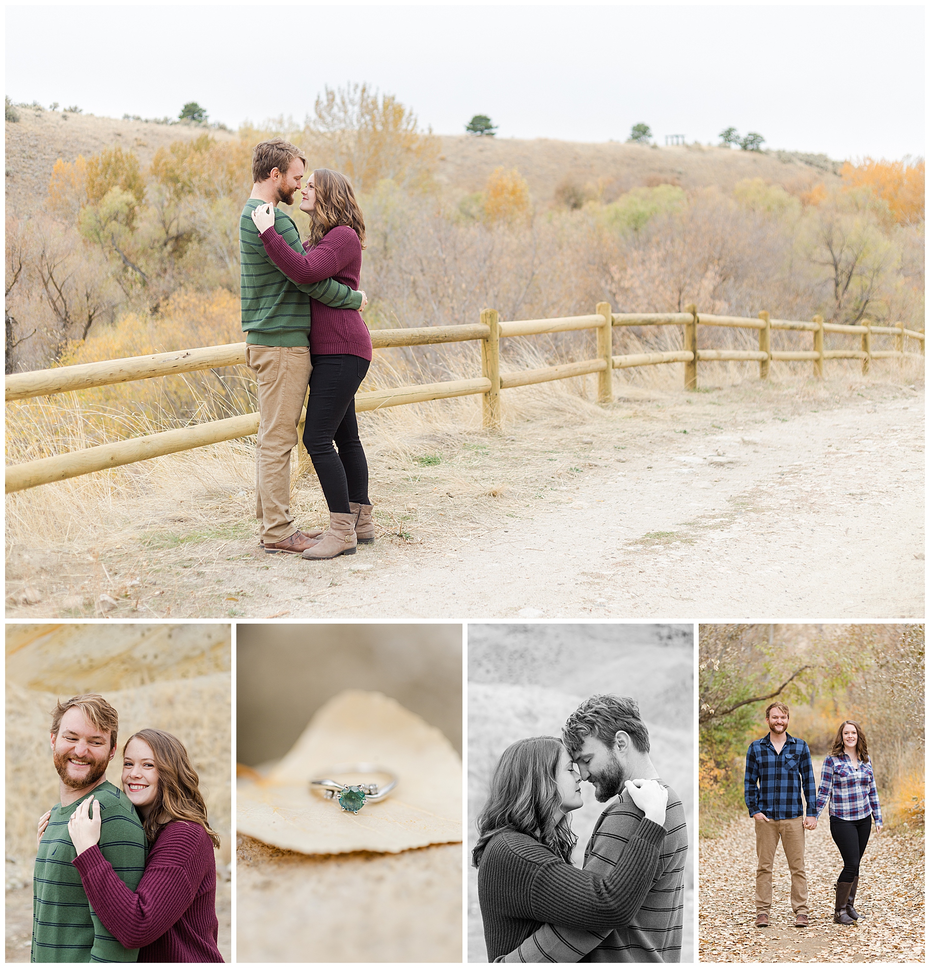 Idaho engagement portraits in fall at the Boise Military Reserve