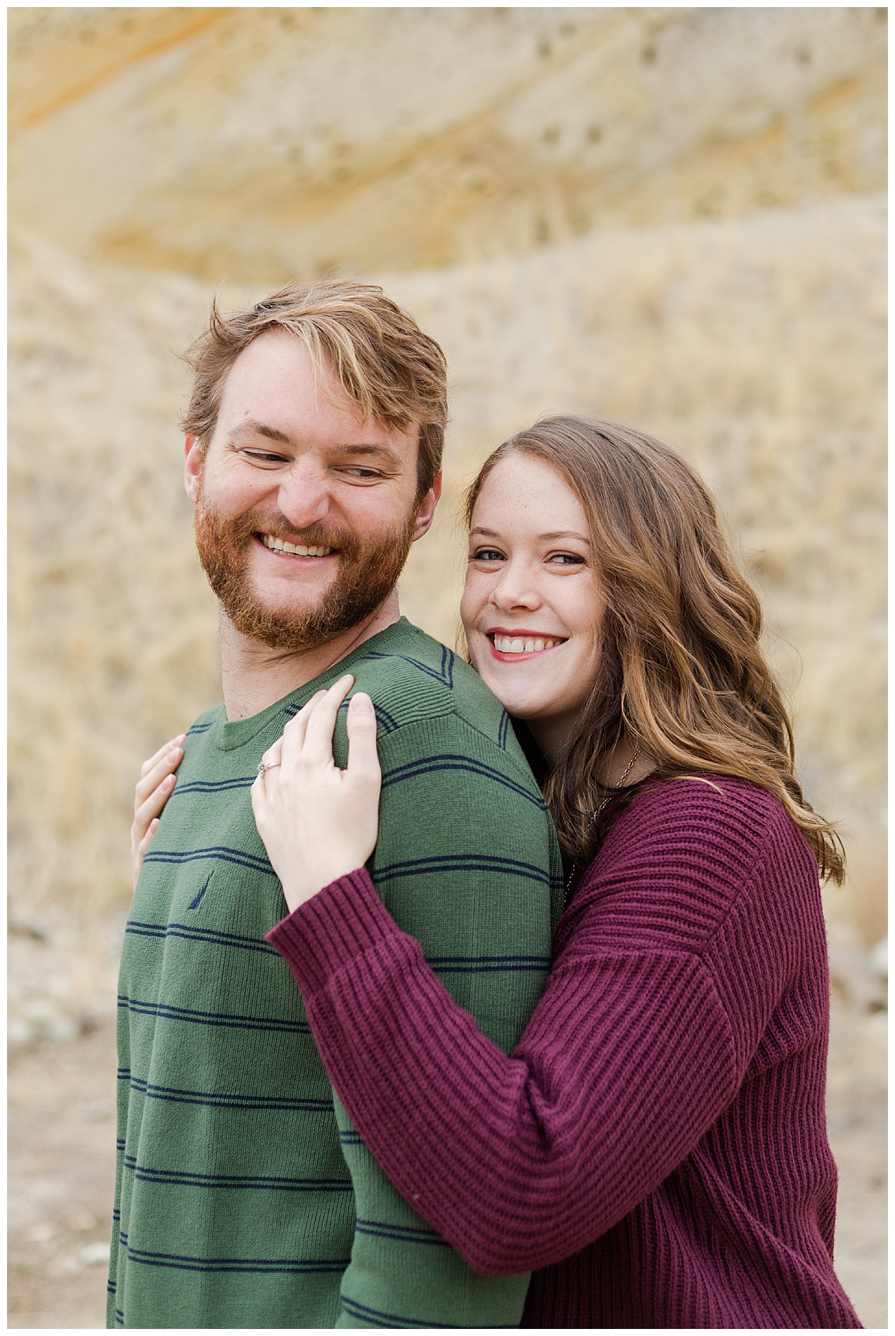 Engagement portraits at the Military Reserve in Boise, Idaho